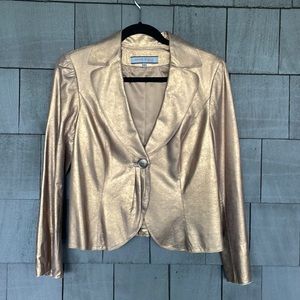 Anne Klein Metallic Gold Suit Jacket